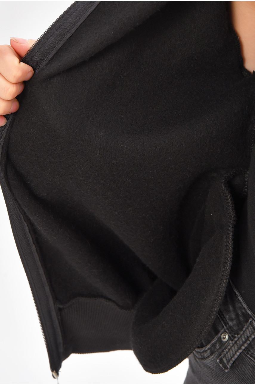 Кофта підліткова на флісі для дівчинки чорного кольору 4134 205839