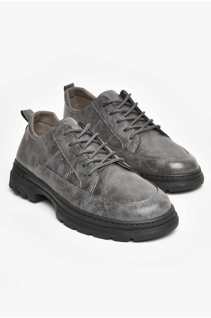 Туфли мужские темно-серого цвета Т13-2 205845