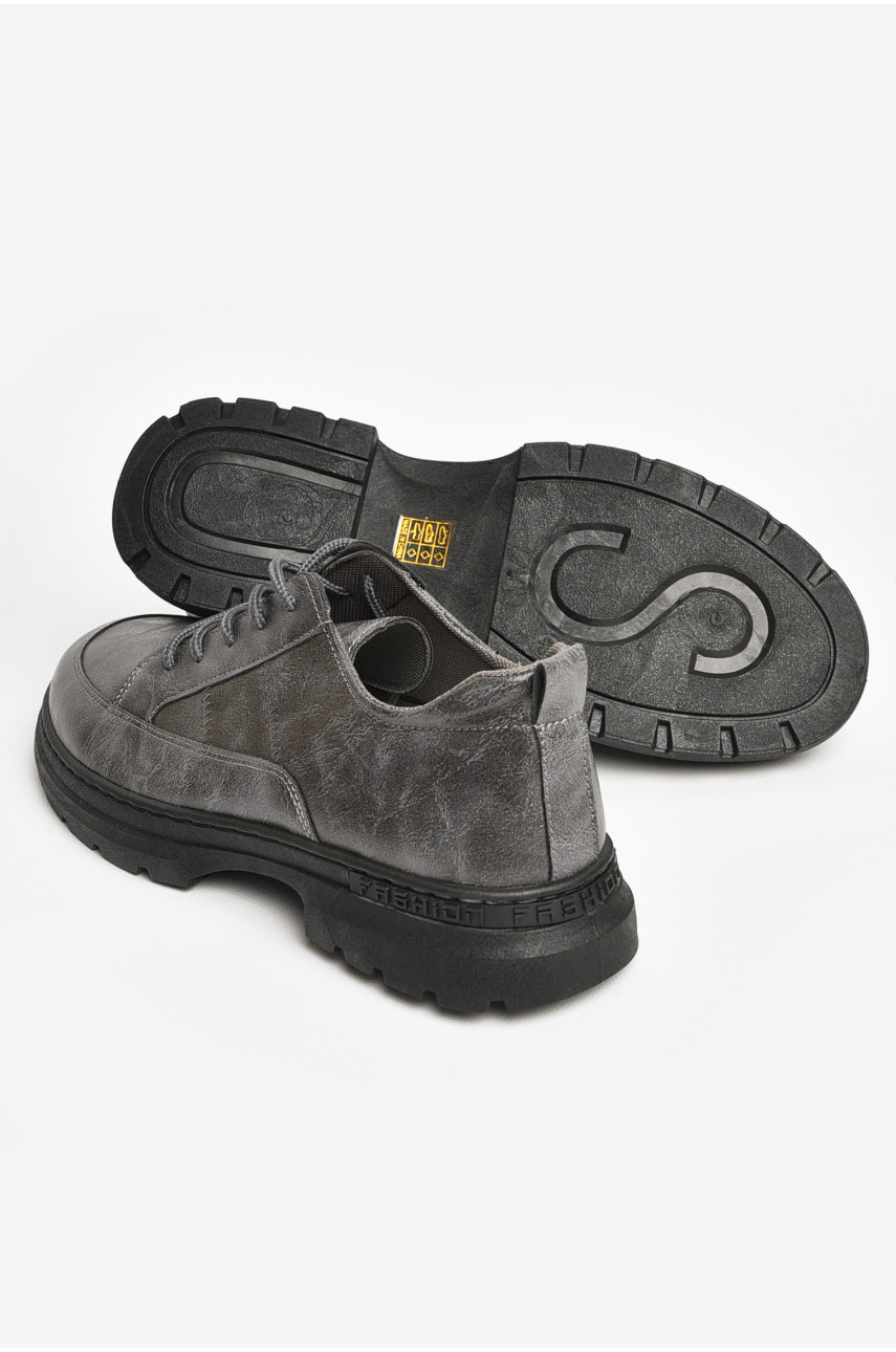Туфлі чоловічі темно-сірого кольору Т13-2 205845