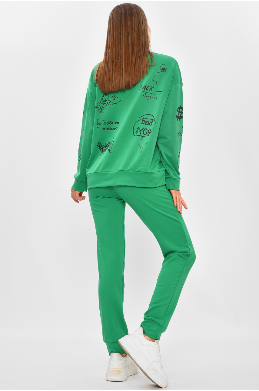 Спортивний костюм жіночий зеленого кольору з принтом 309 205851 Спортивний костюм жіночий зеленого кольору з принтом 309 205851