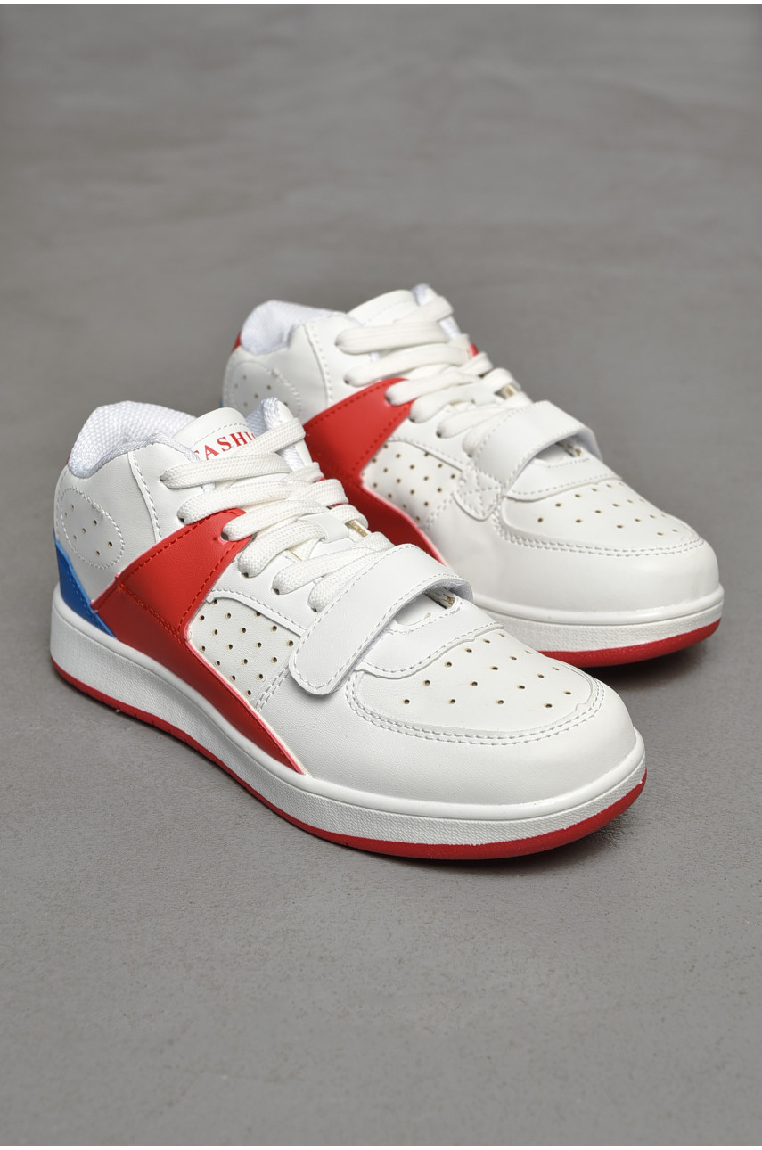 Кроссовки подросток для мальчика белого цвета 8937 В-8 205876