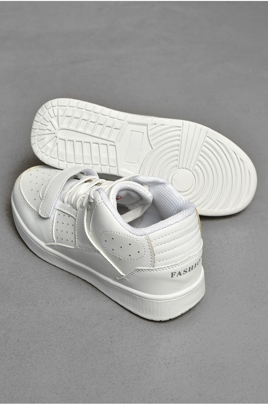 Кроссовки подросток для мальчика белого цвета 8937 В-5 205877