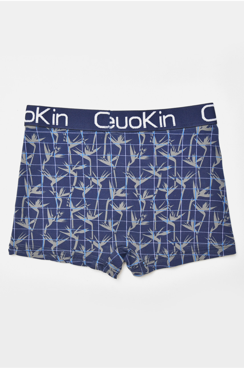Боксеры мужские тёмно-синего цвета с принтом А1268 205897