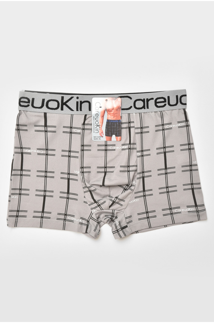 Боксеры мужские серого цвета с принтом А4970 205903