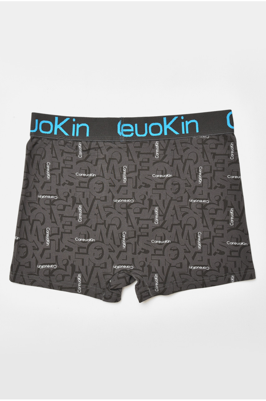 Боксеры мужские тёмно-серого цвета с принтом А5565 205905