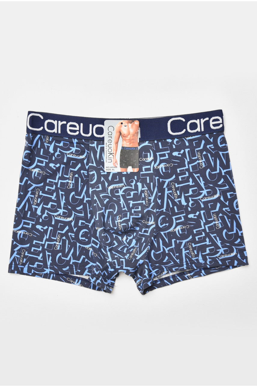 Боксеры мужские тёмно-синего цвета с принтом А5565 205907