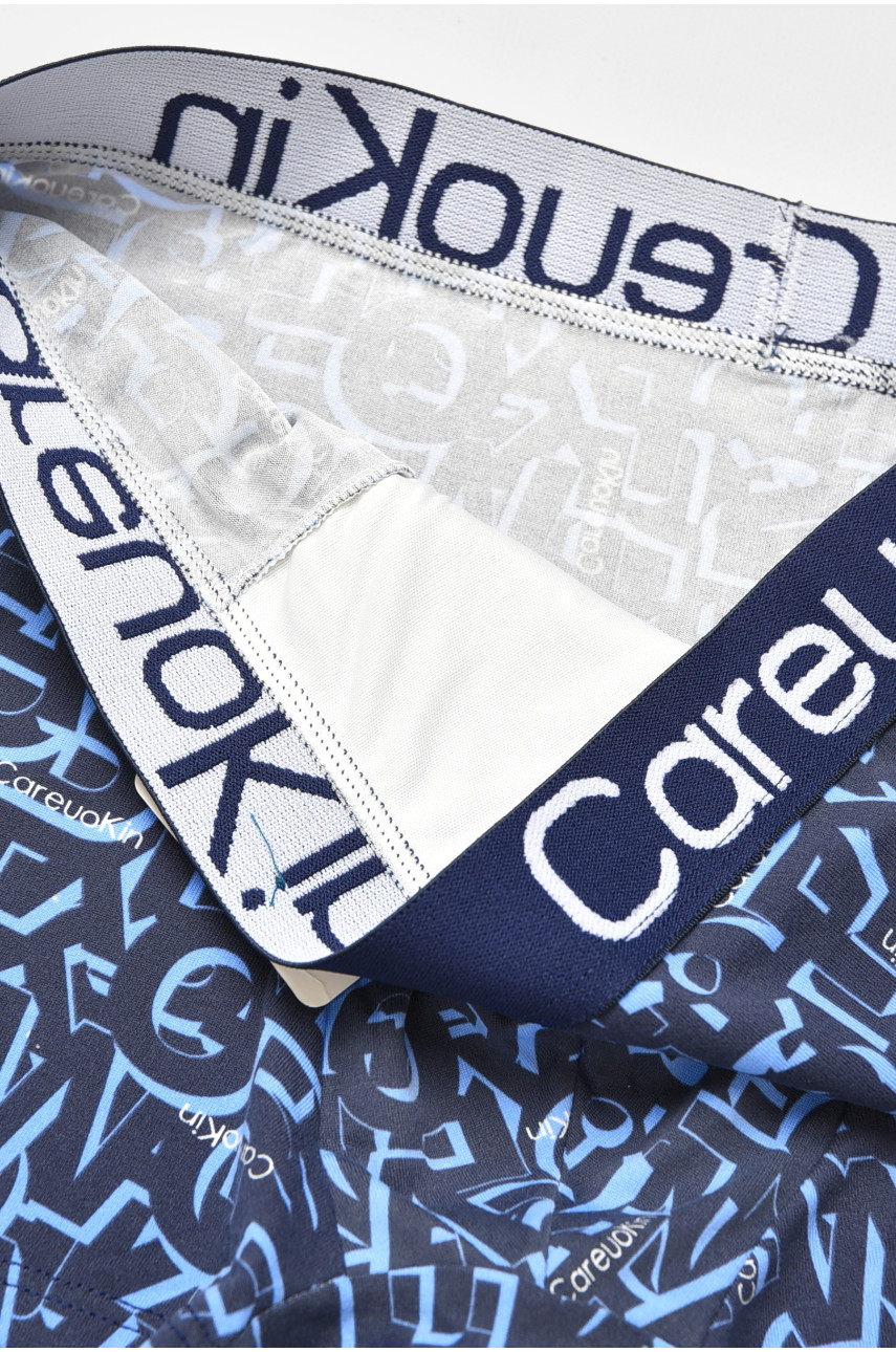 Боксери чоловічі темно-синього кольору з принтом А5565 205907