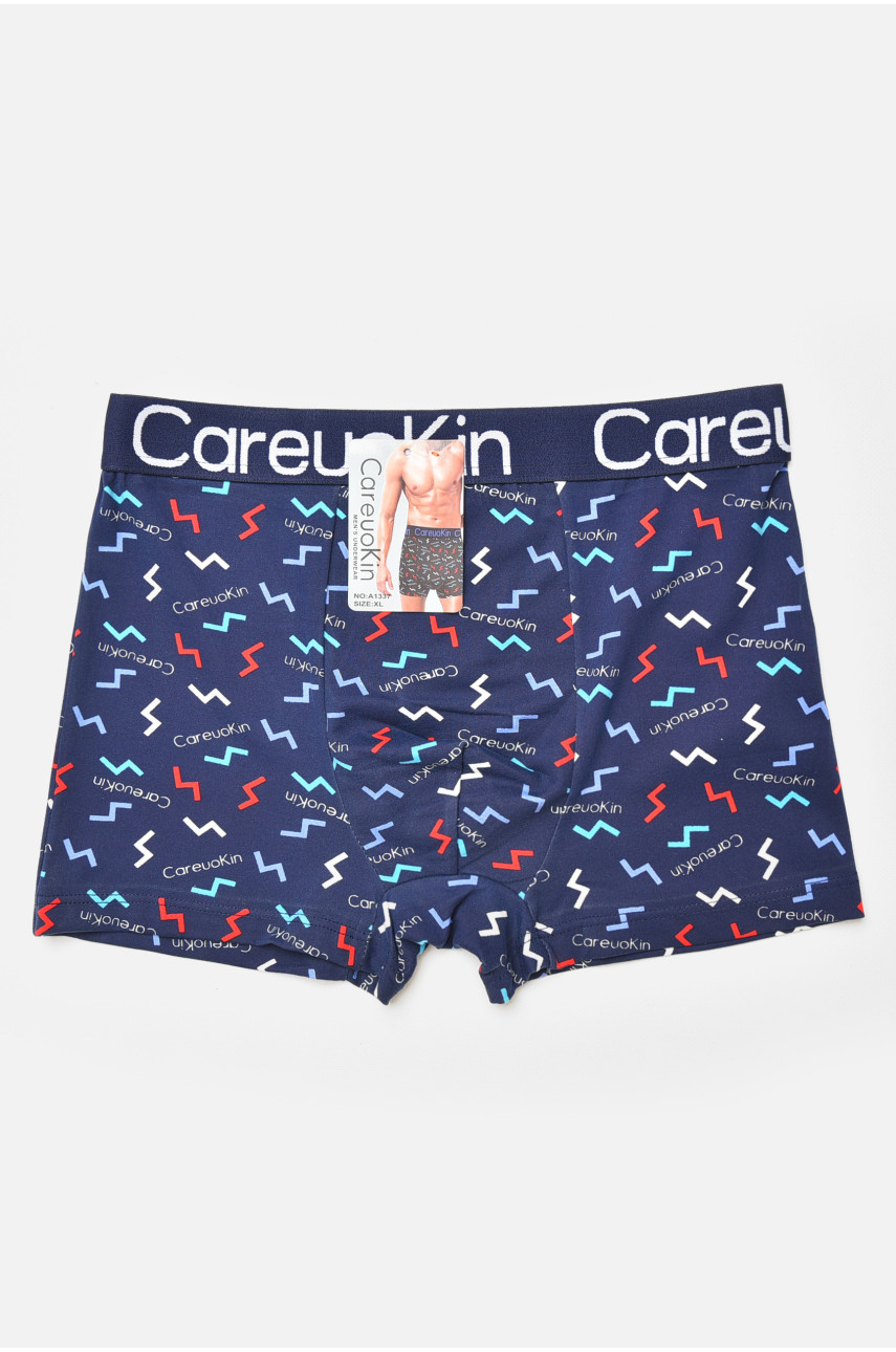 Боксеры мужские тёмно-синего цвета с принтом А1337 205914