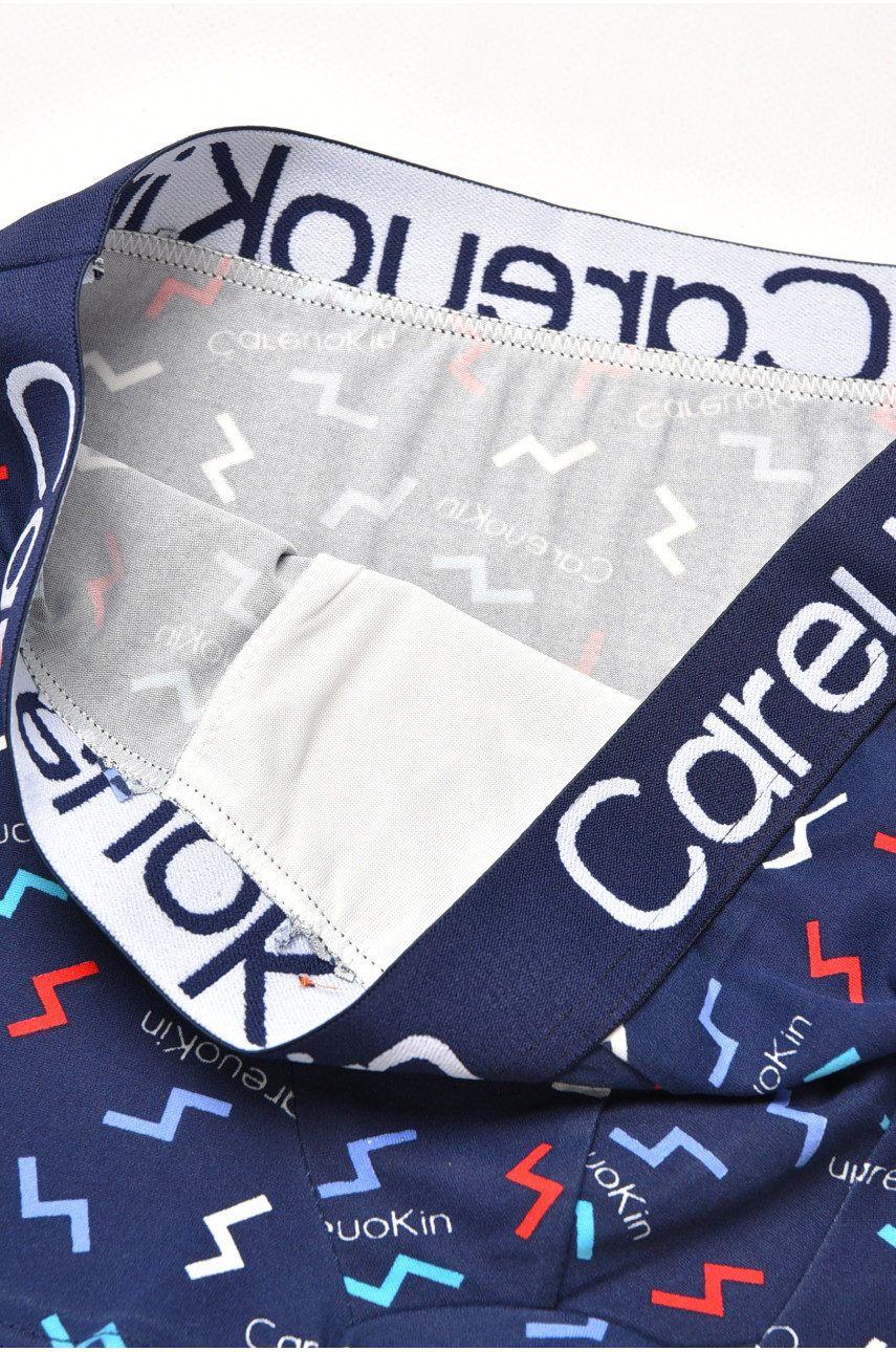 Боксери чоловічі темно-синього кольору з принтом А1337 205914