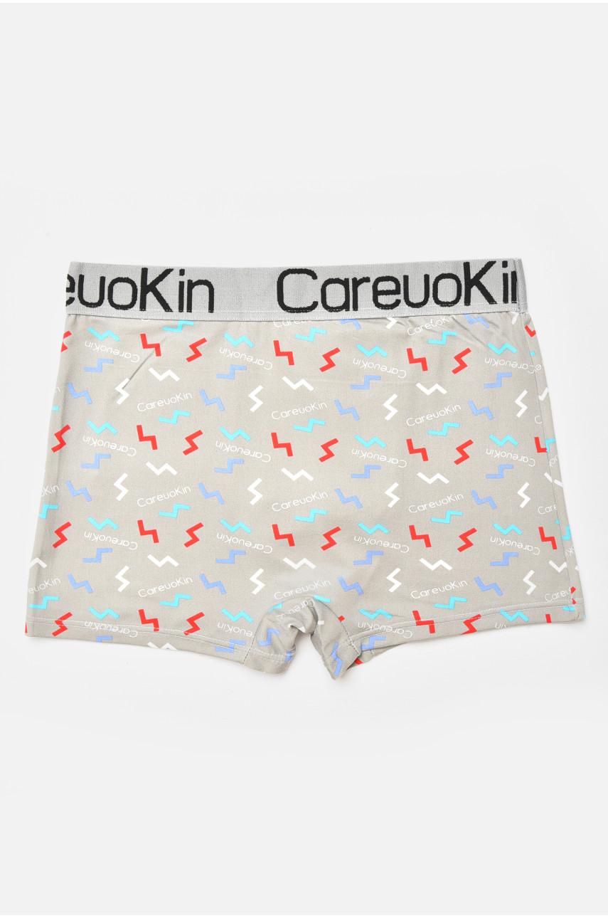 Боксеры мужские серого цвета с принтом А1337 205916