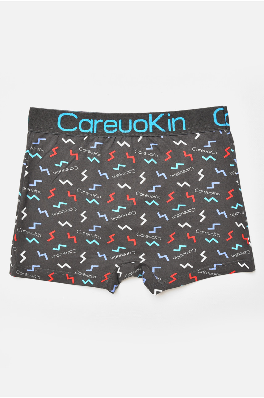 Боксеры мужские тёмно-серого цвета с принтом А1337 205917