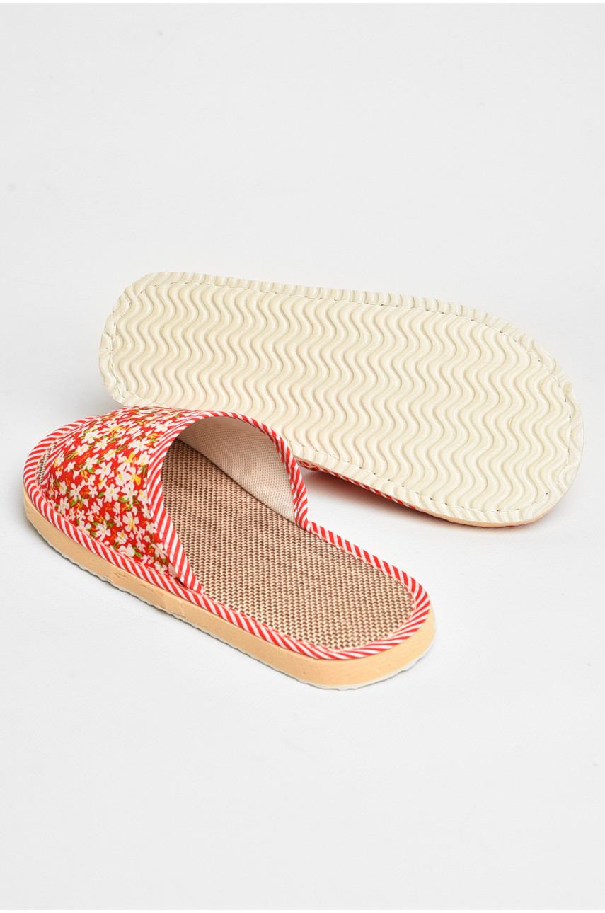 Тапочки домашние женские красного цвета sp-024 205935