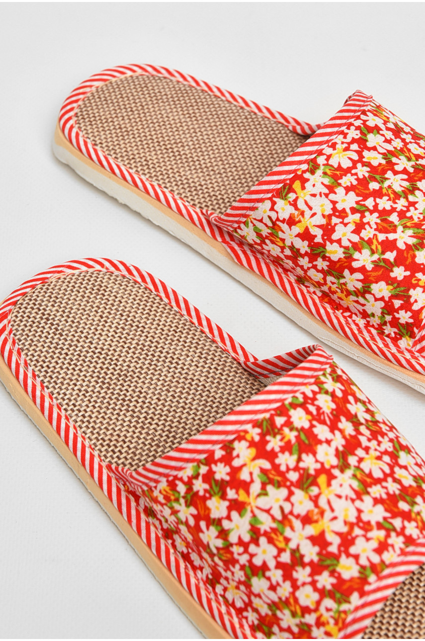 Тапочки домашние женские красного цвета sp-024 205935