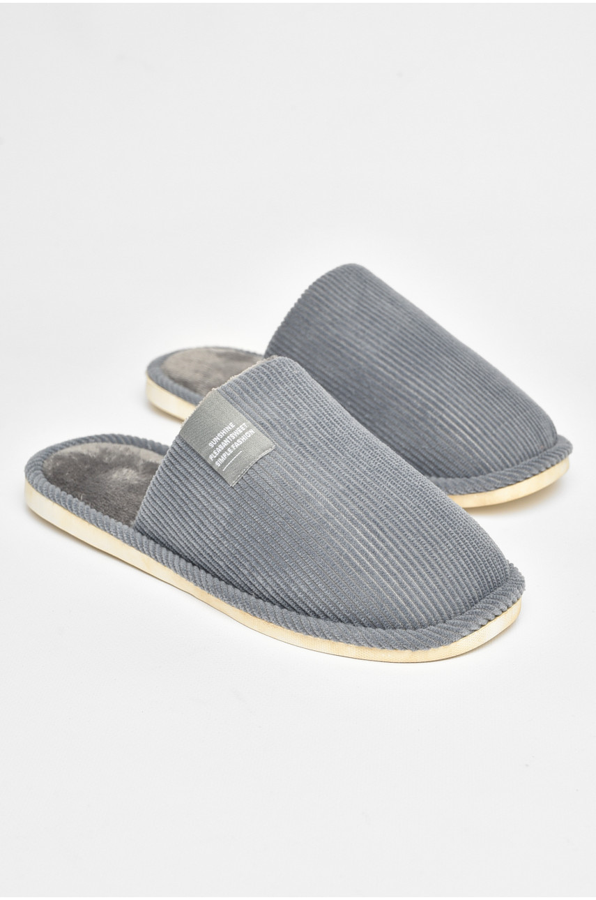 Тапочки комнатные мужские серого цвета sp-014 205940