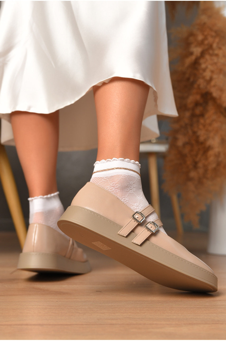 Туфлі жіночі бежевого кольору 651-21 205964