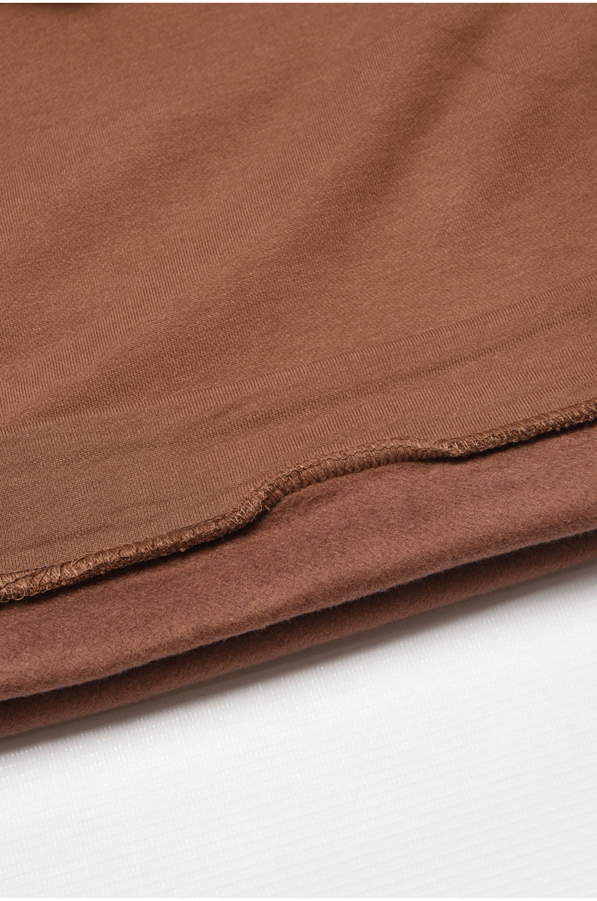 Світшот дитячий для хлопчика на флісі коричневого кольору 316 205984