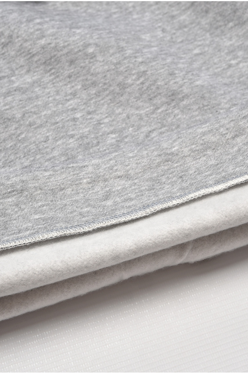 Свитшот детский для мальчика на флисе серого цвета 316 205986