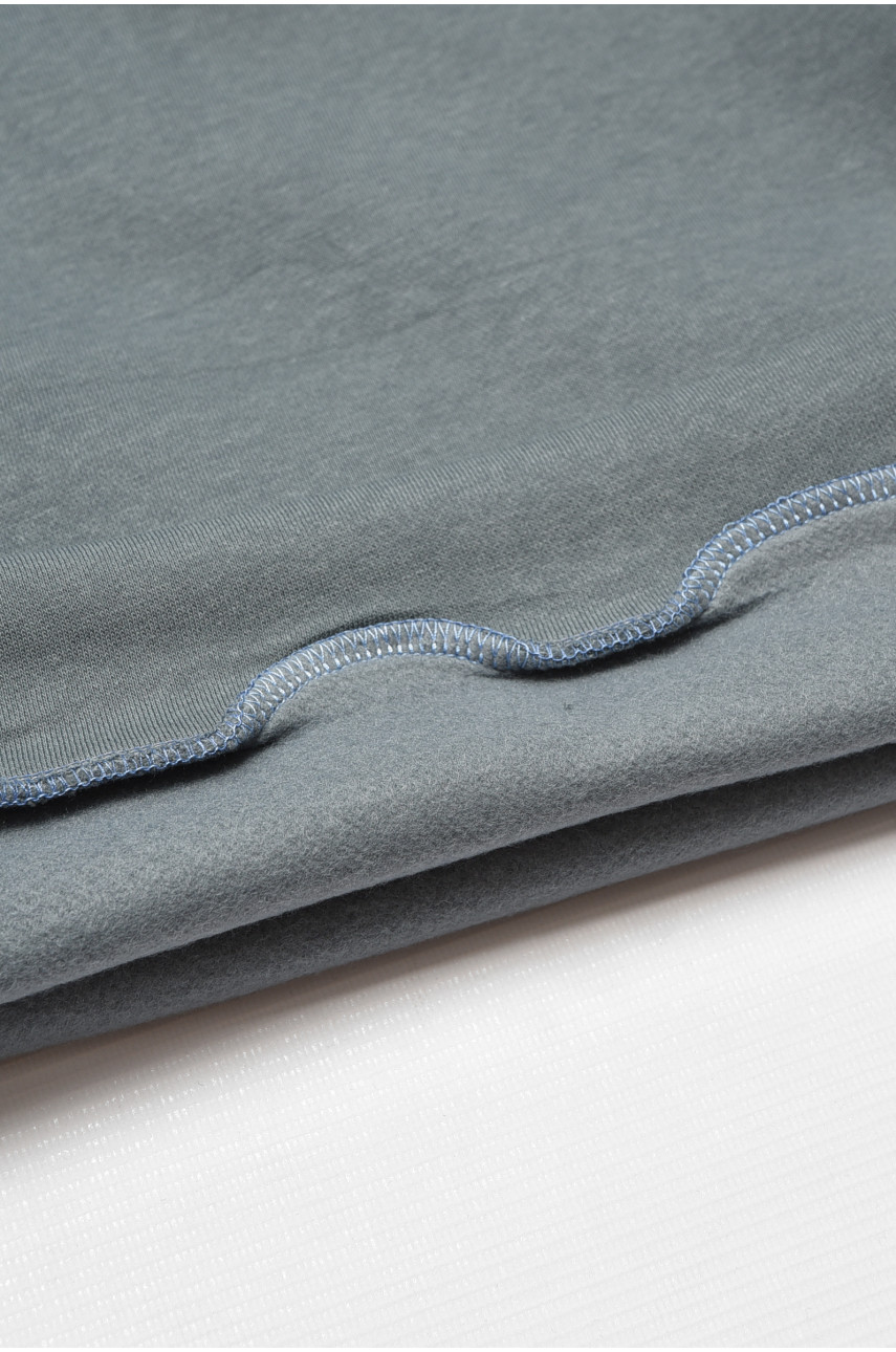 Свитшот детский для мальчика на флисе тёмно-серого цвета 316 205987