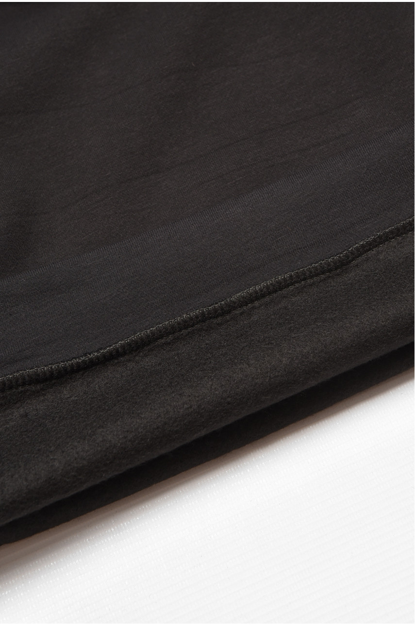 Свитшот детский для мальчика на флисе черного цвета 309 205989