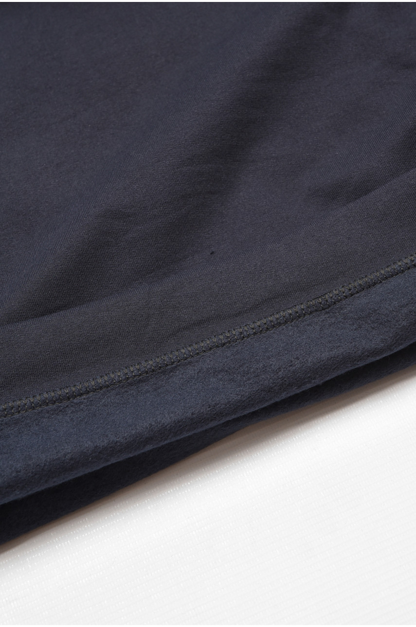 Свитшот детский для мальчика на флисе тёмно-синего цвета 309 205991