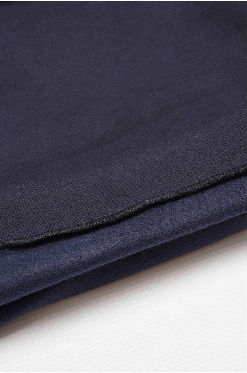 Свитшот детский для мальчика на флисе тёмно-синего цвета 307 205994