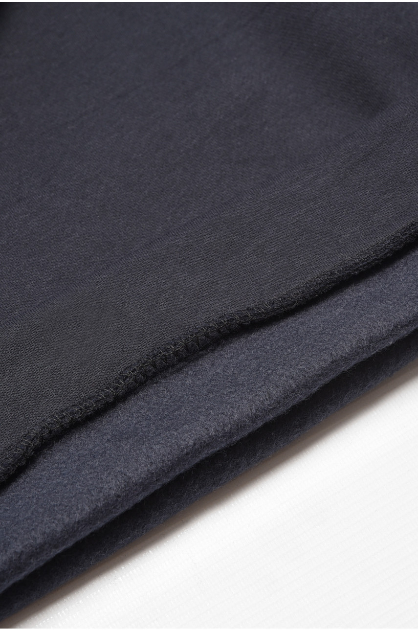 Свитшот детский для мальчика на флисе тёмно-синего цвета 307 205995