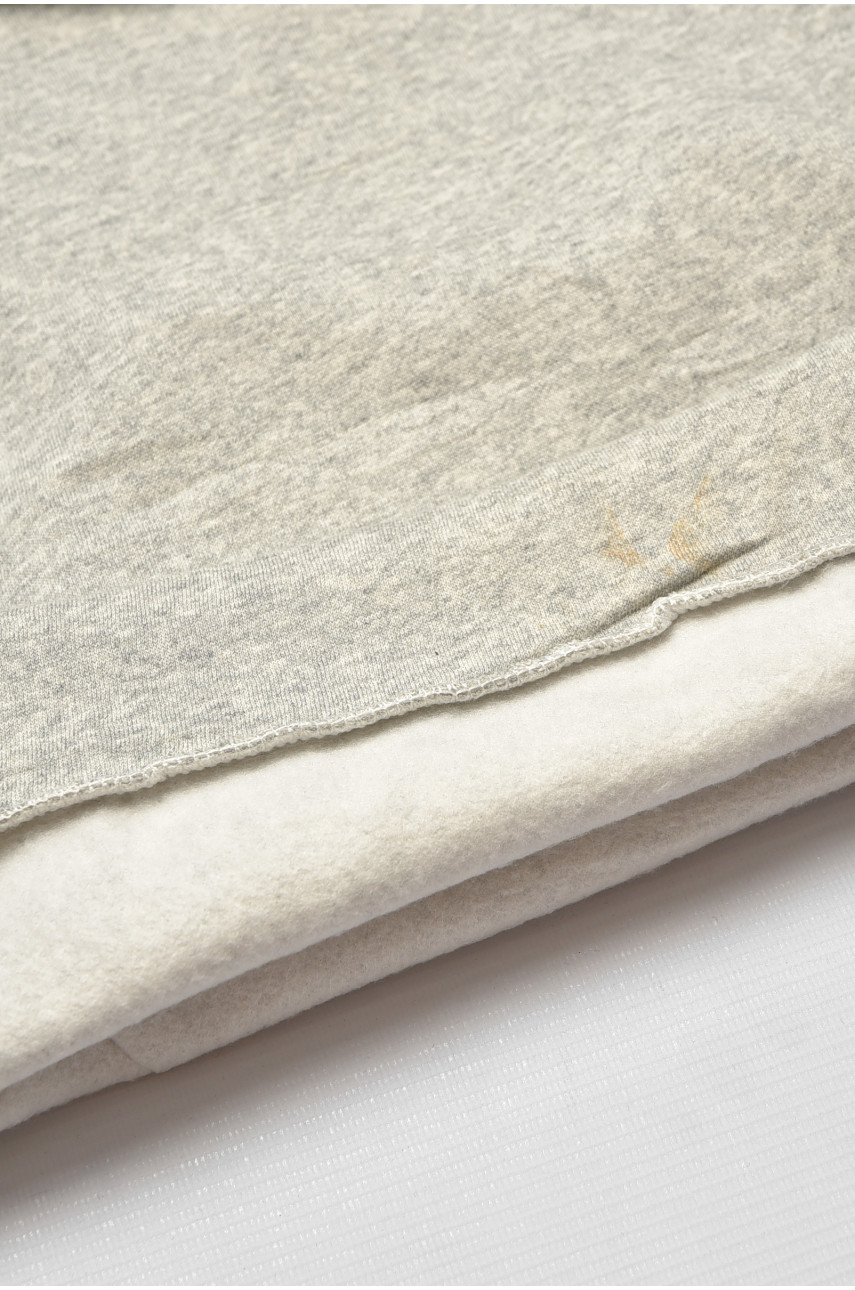 Свитшот детский для мальчика на флисе серого цвета 307 205998