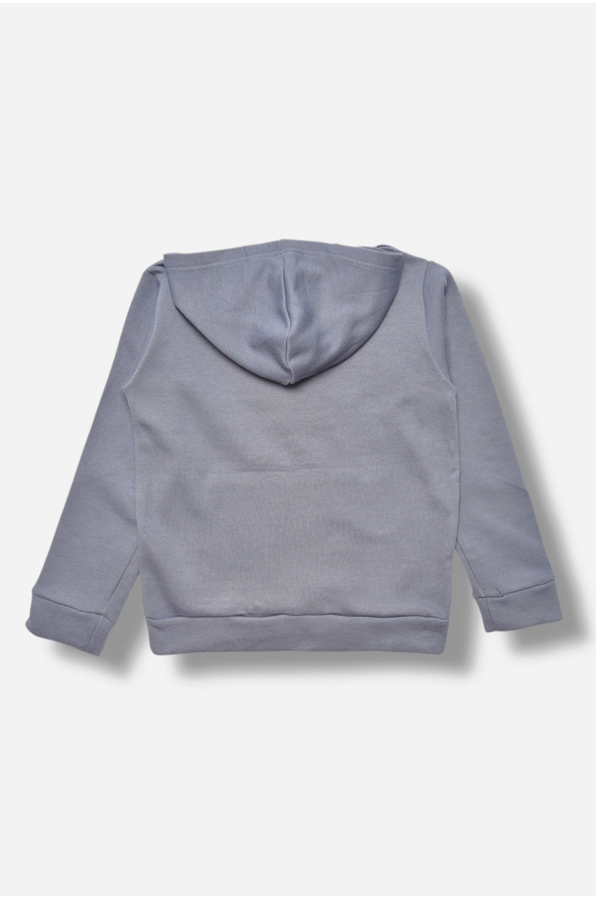 Свитшот детский для мальчика на флисе серого цвета 312 206000
