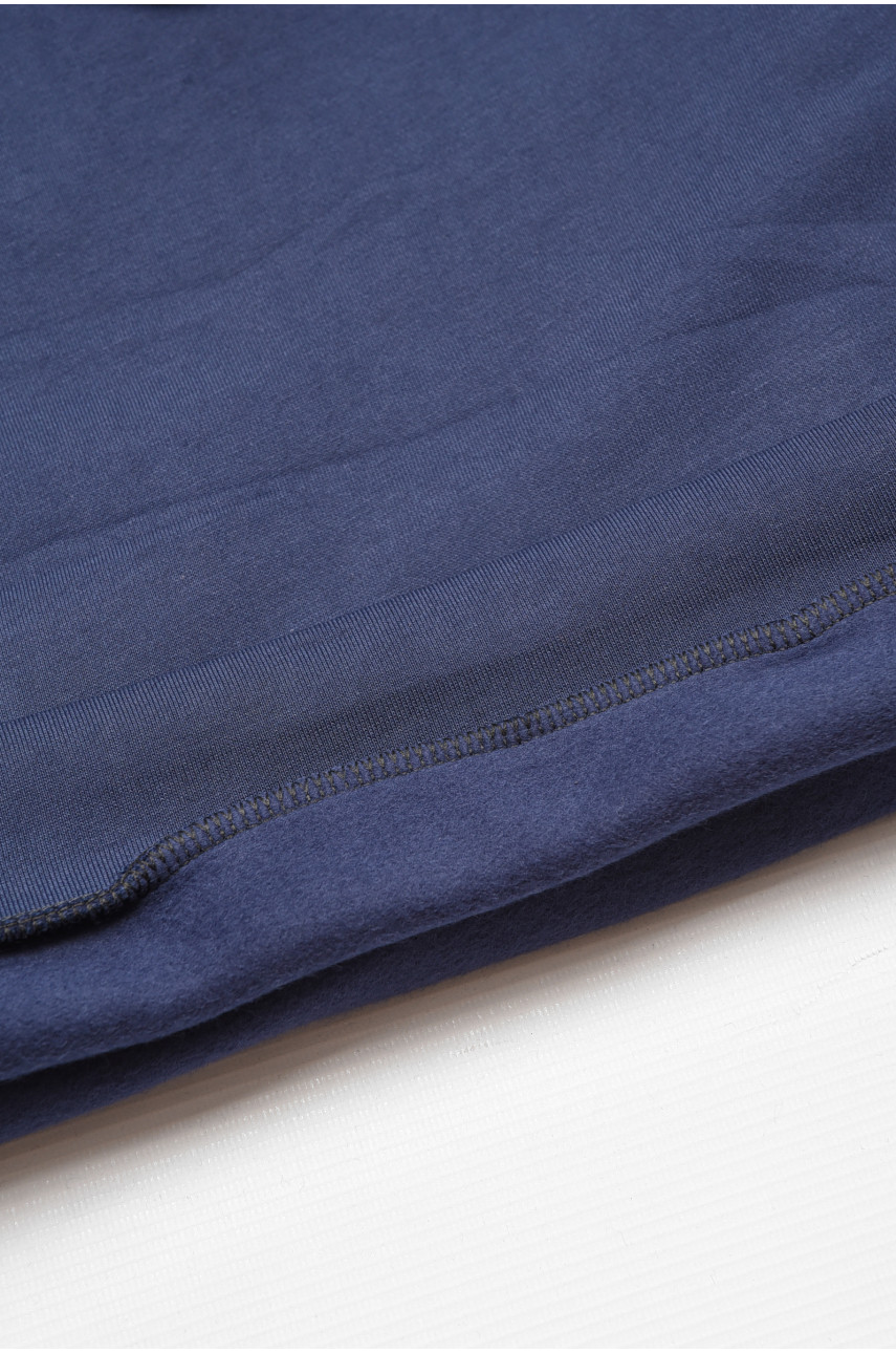 Свитшот детский для мальчика на флисе тёмно-синего цвета 306 206002