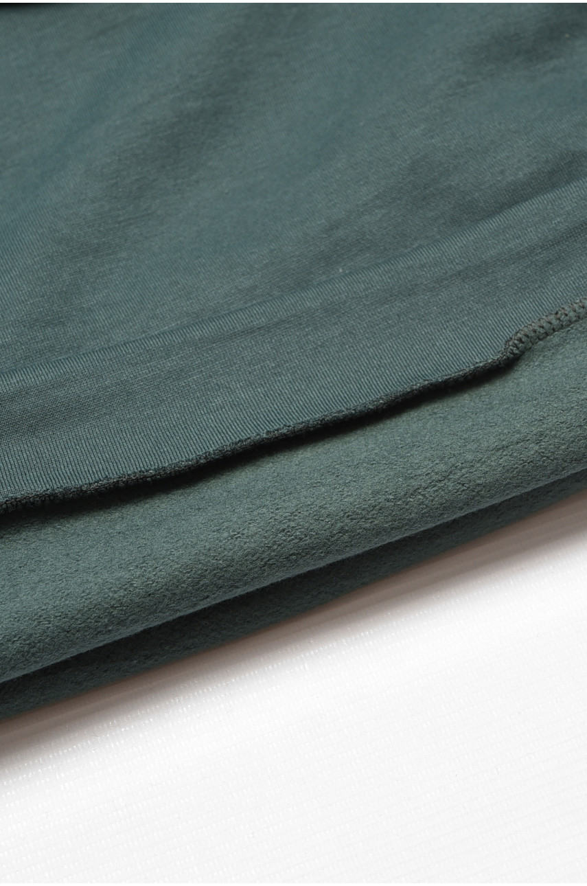 Свитшот детский для мальчика на флисе тёмно-зеленого цвета 306 206003 Свитшот детский для мальчика на флисе тёмно-зеленого цвета 306 206003