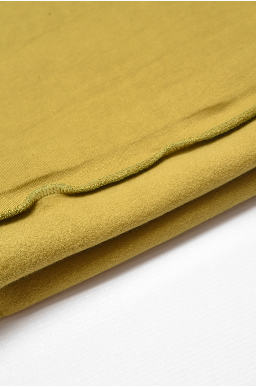 Свитшот детский для мальчика на флисе оливкового цвета 306 206005