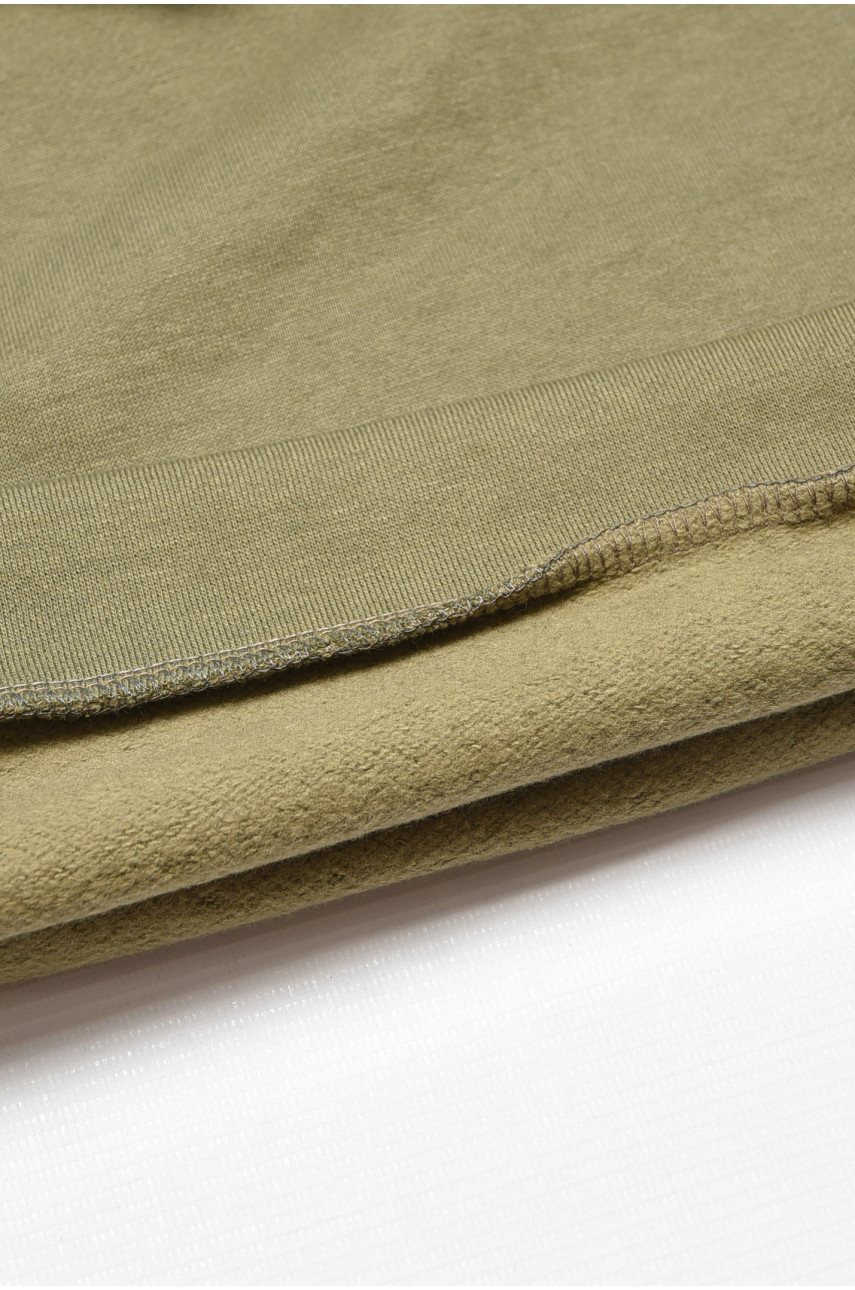 Свитшот детский для мальчика на флисе цвета хаки 322 206007