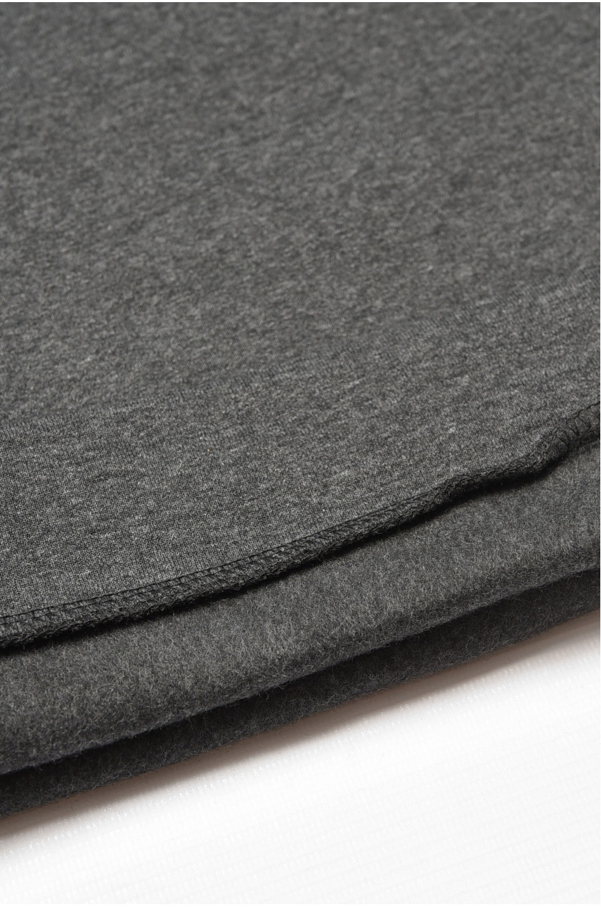 Свитшот детский для мальчика на флисе тёмно-серого цвета 322 206008