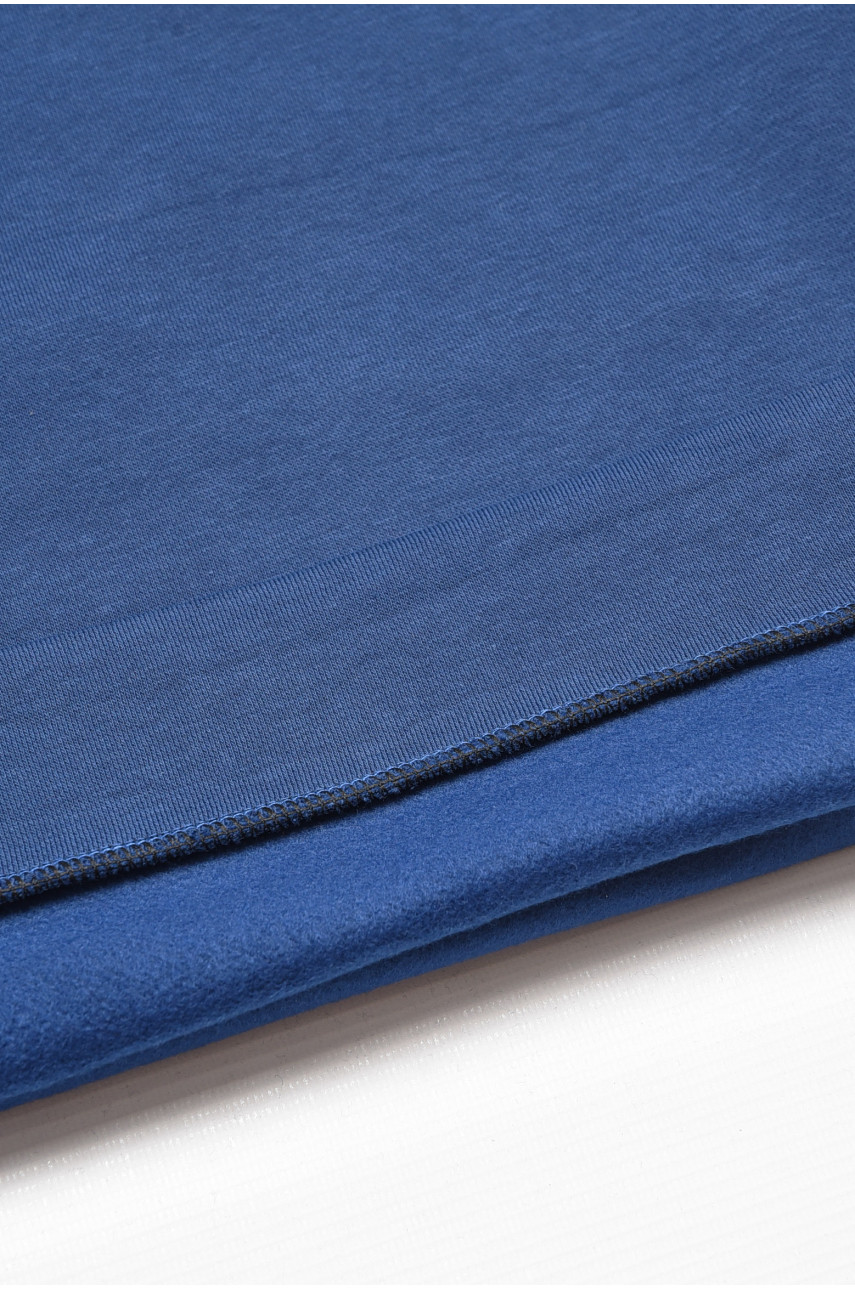 Свитшот детский для мальчика на флисе синего цвета 301 206013