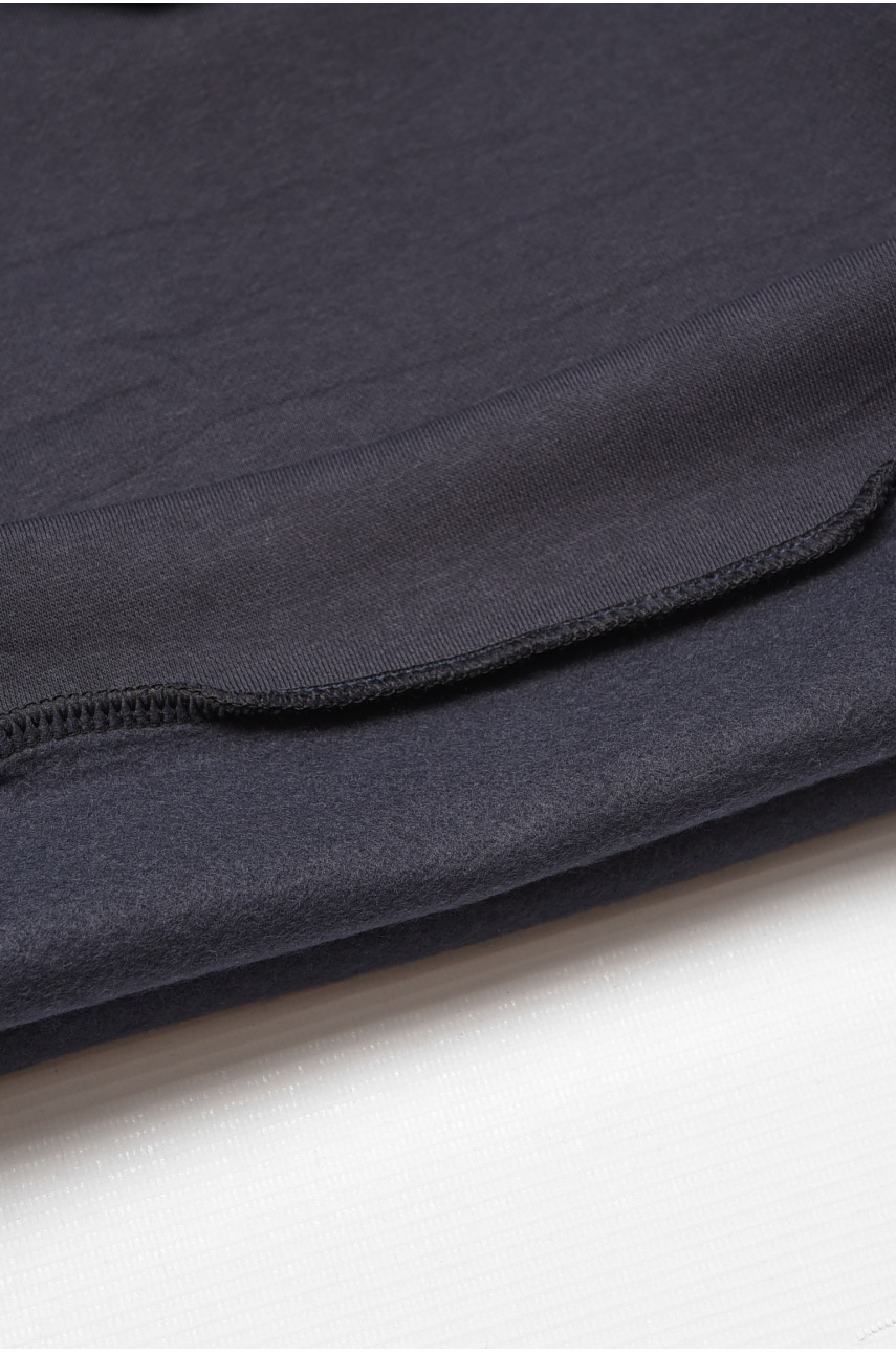 Свитшот детский для мальчика на флисе тёмно-синего цвета 308 206014