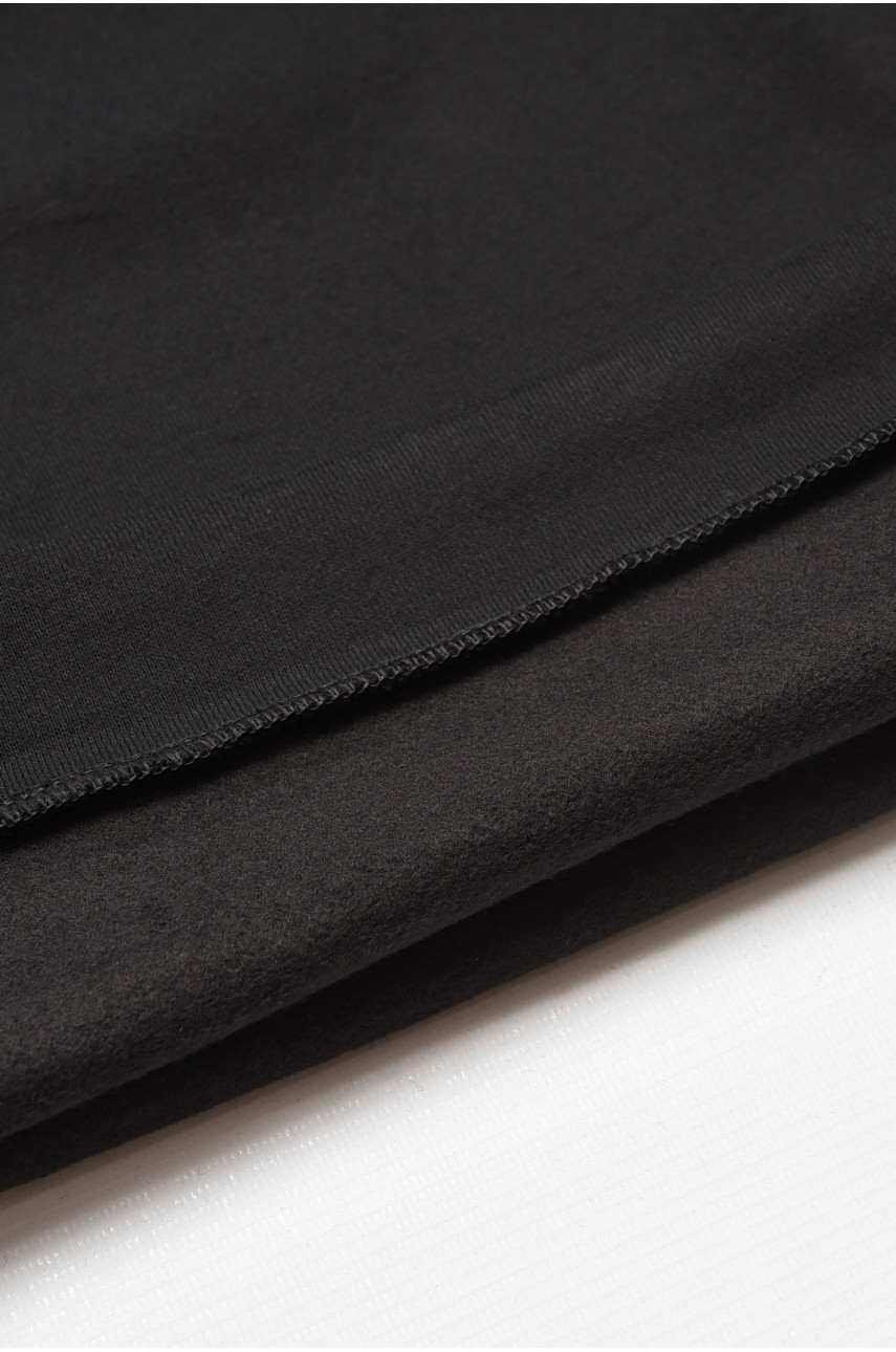 Свитшот детский для мальчика на флисе черного цвета 308 206015