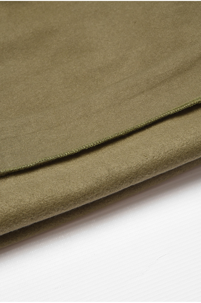 Свитшот детский для мальчика на флисе цвета хаки 312 206017