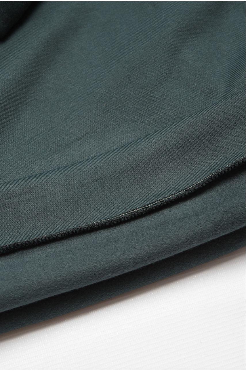 Свитшот детский для мальчика на флисе тёмно-зеленого цвета 313 206019 Свитшот детский для мальчика на флисе тёмно-зеленого цвета 313 206019