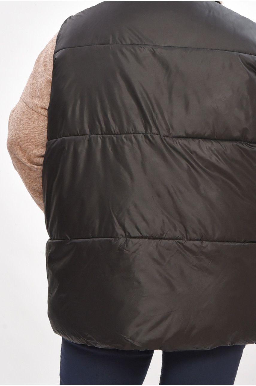 Жилетка женская батал демисезонная черного цвета 618 206035