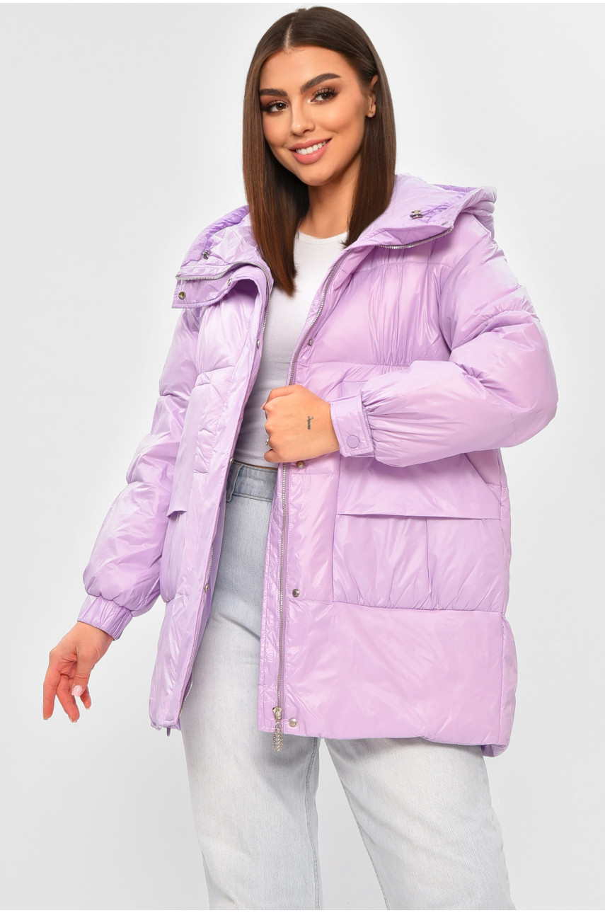 Куртка жіноча демісезонна світло-бузкового кольору 082 206036