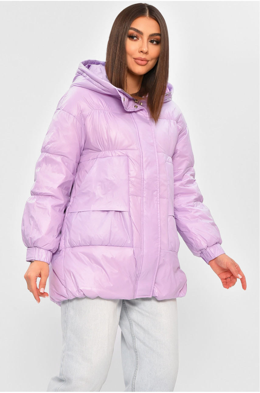 Куртка жіноча демісезонна світло-бузкового кольору 082 206036