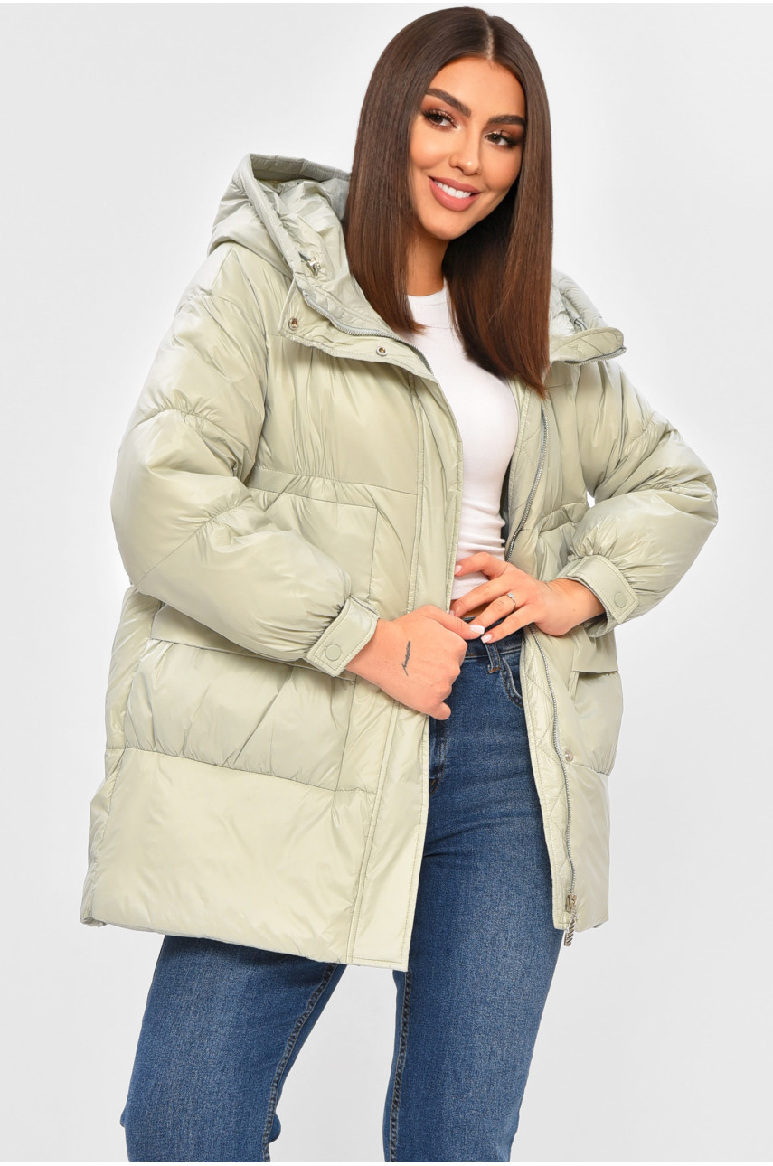 Куртка жіноча демісезонна м'ятного кольору 082 206037