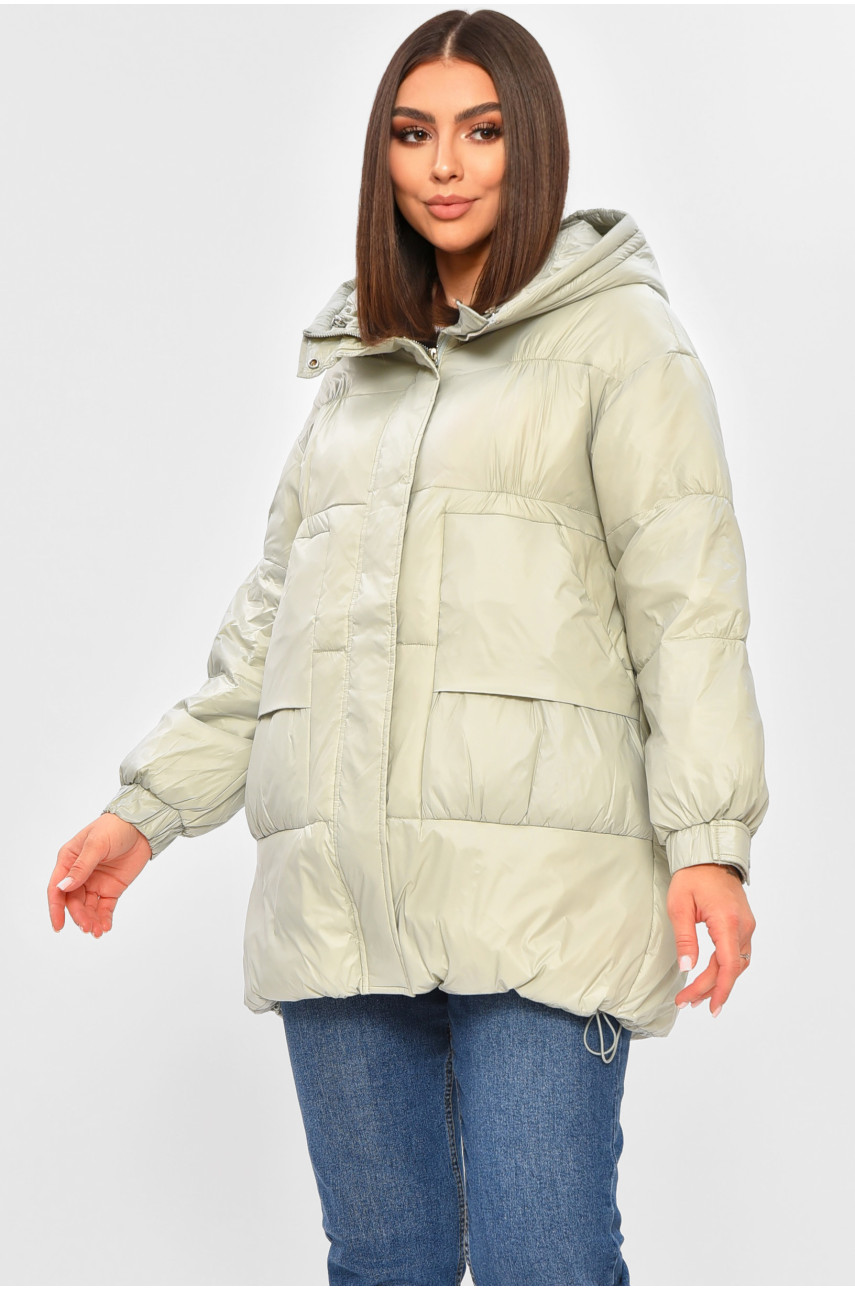 Куртка жіноча демісезонна м'ятного кольору 082 206037