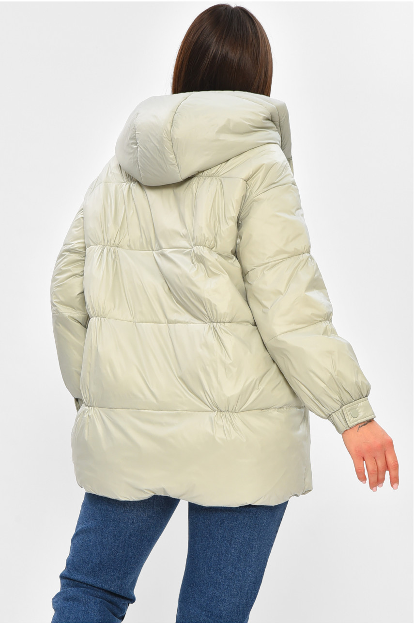 Куртка жіноча демісезонна м'ятного кольору 082 206037