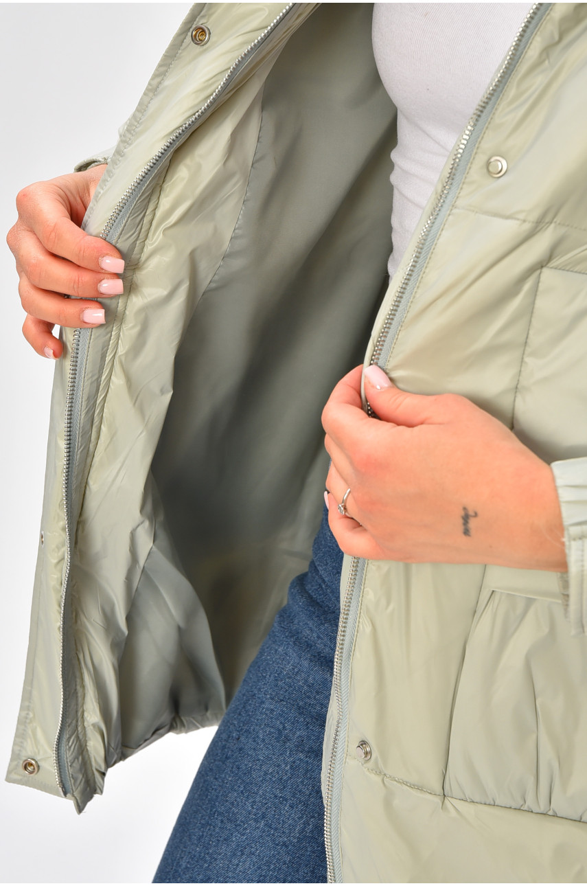Куртка жіноча демісезонна м'ятного кольору 082 206037