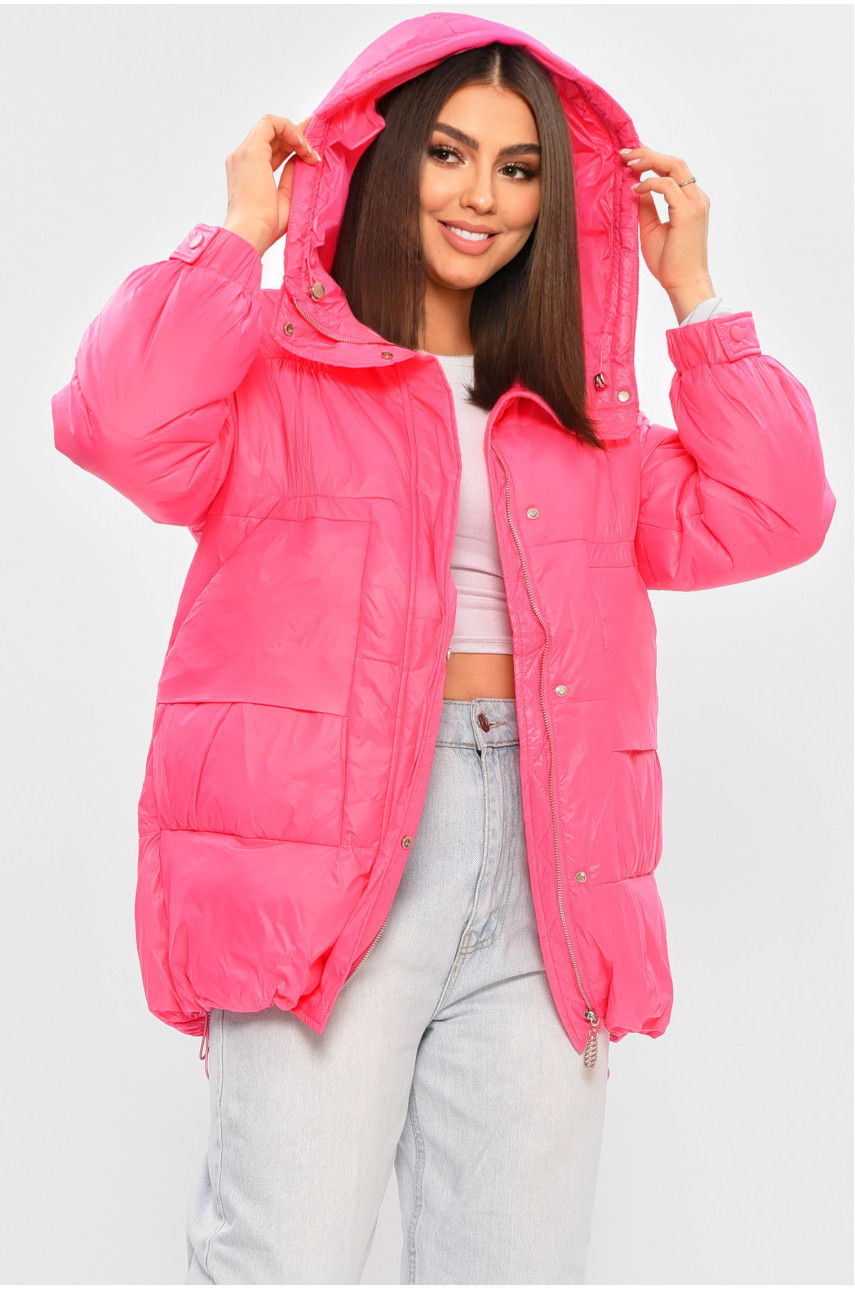 Куртка жіноча демісезонна малинового кольору 082 206038
