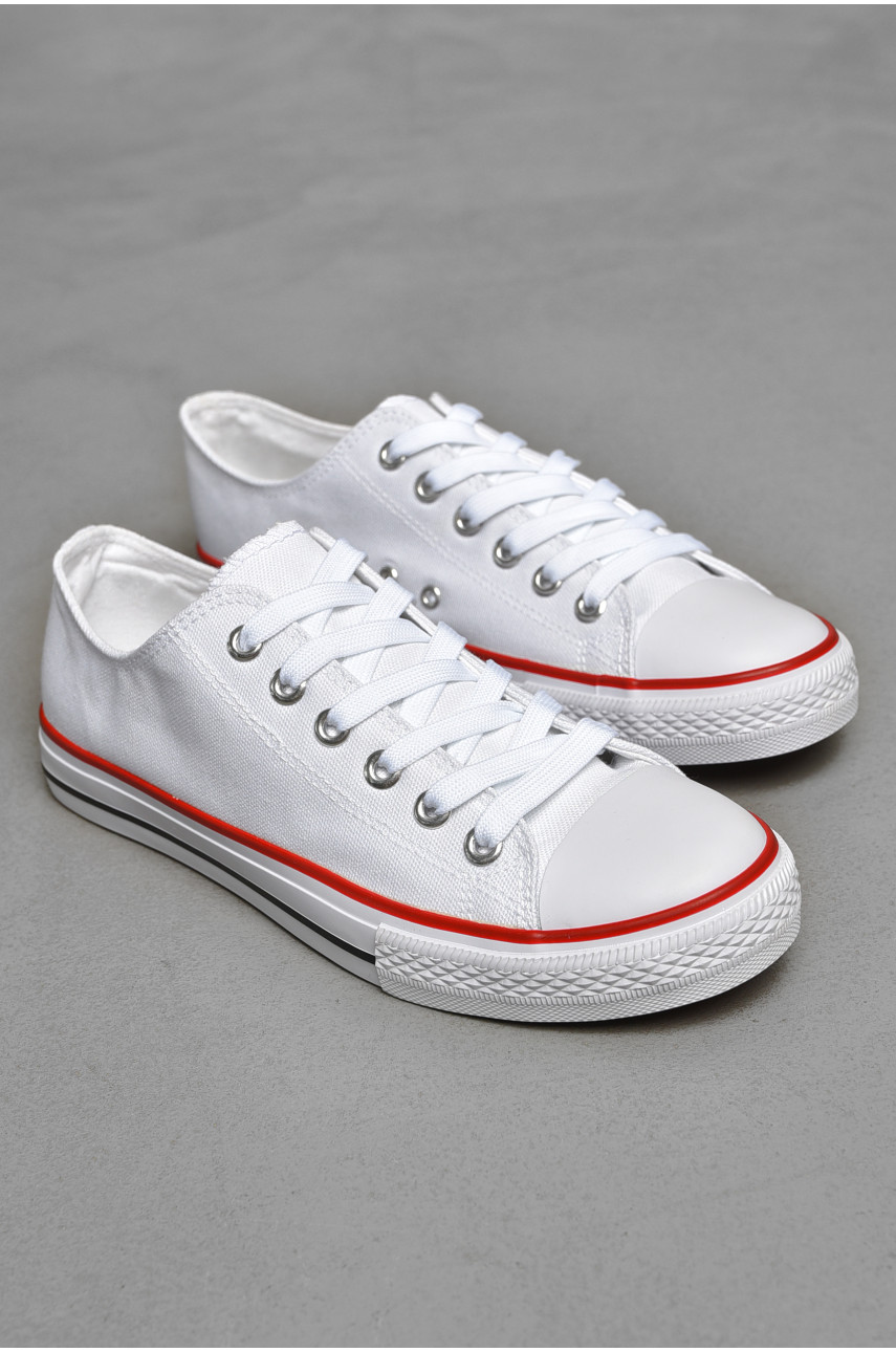 Кеды мужские белого цвета текстиль 688-2 206049