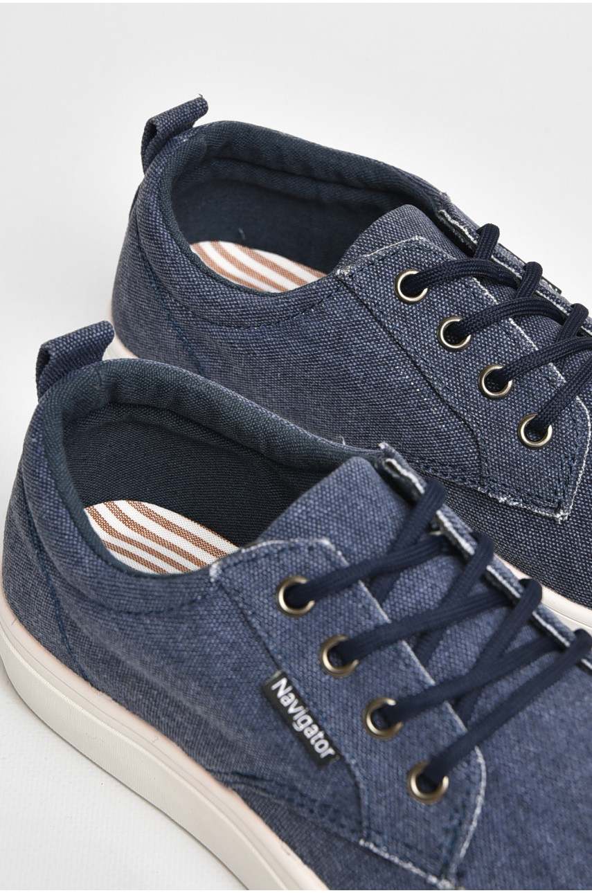 Кеди чоловічі темно-синього кольору текстиль 2567-6 206062