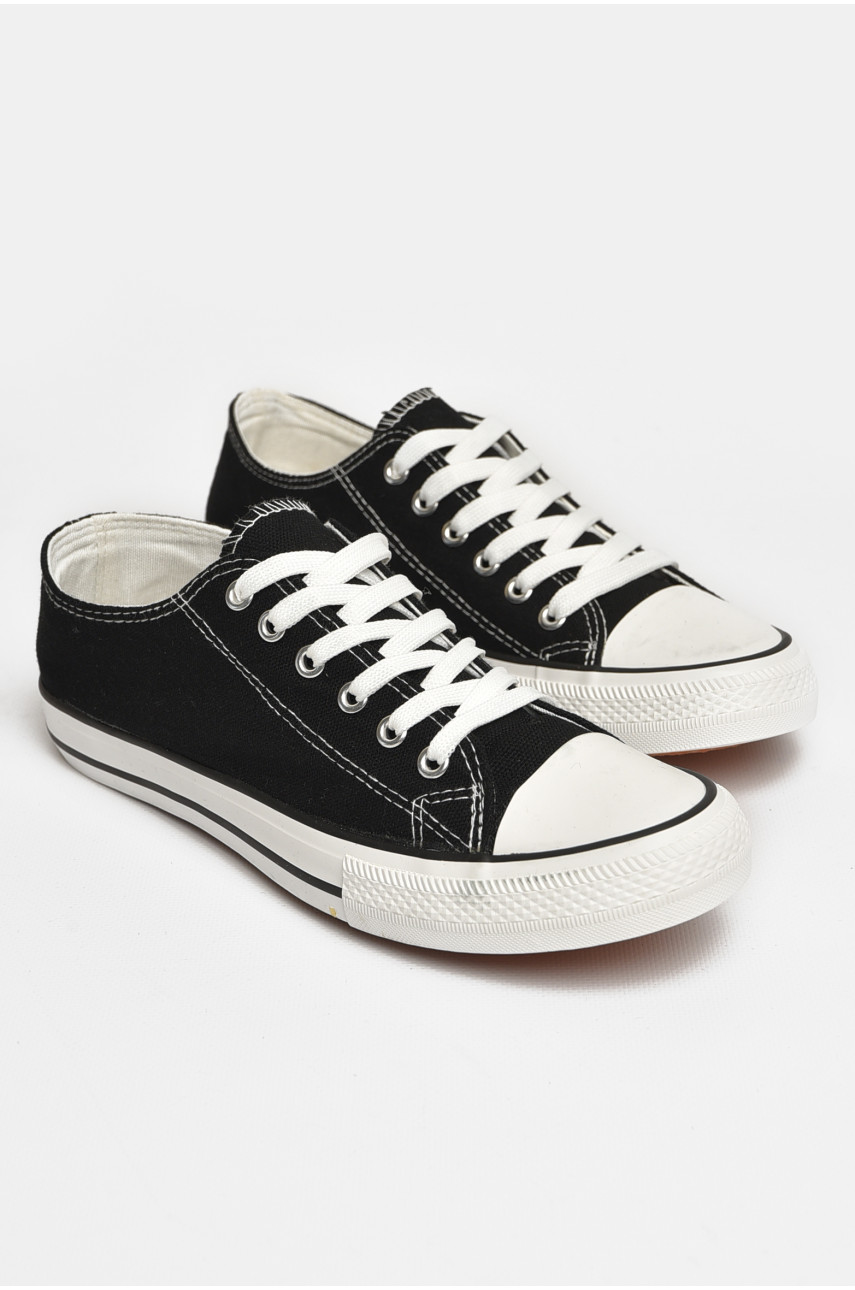 Кеды мужские черного цвета текстиль 88-58-2 206063