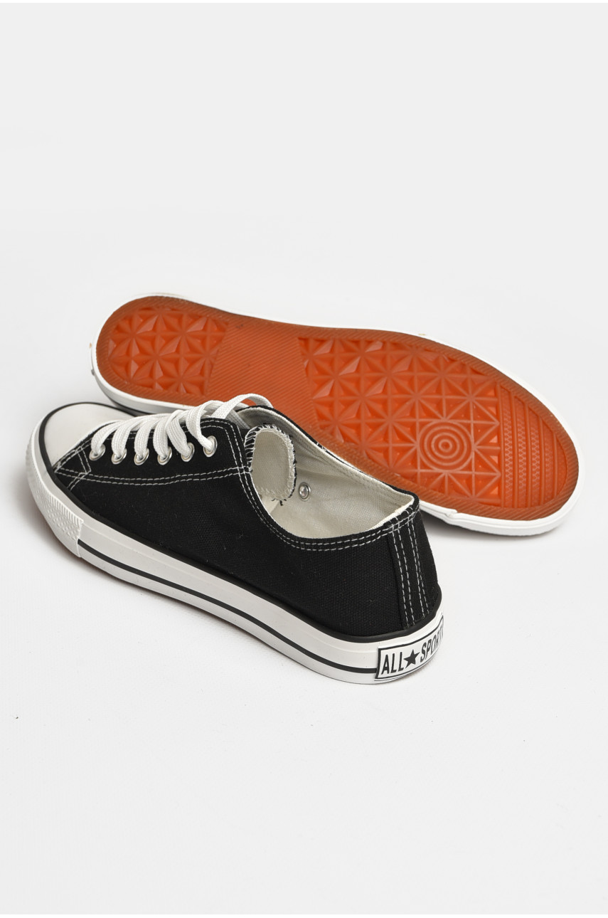 Кеды мужские черного цвета текстиль 88-58-2 206063